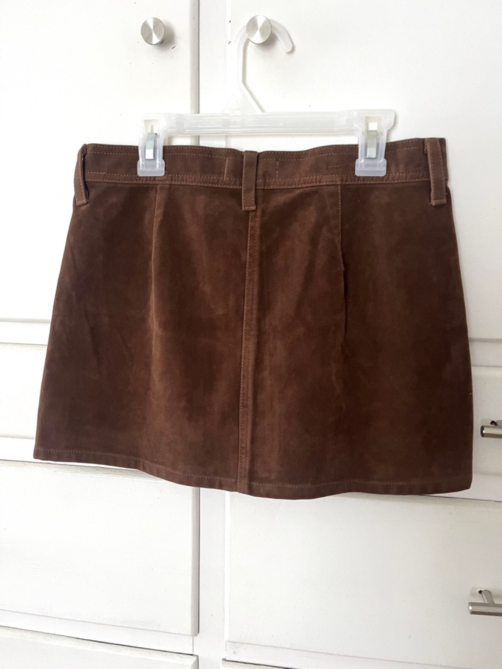 Free People Light Side brown vegan suede mini skirt size 2 - Picture 7 of 13